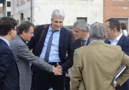 Marco Gallo incontra il presidente della Regione Sergio Chiamparino. Con loro il sindaco di Cuneo Federico Borgna